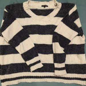 Grey and white butter soft fabric sweater